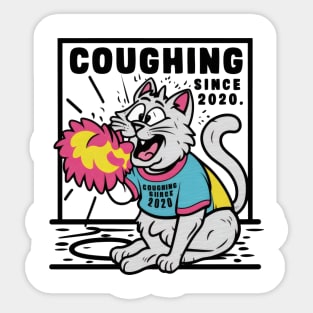 Cat coughing Sticker